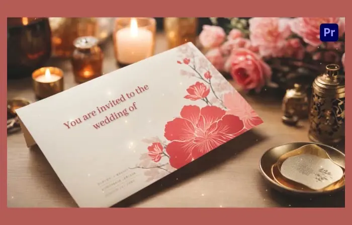 Floral 3D Romantic Creative Wedding Invitation Slideshow